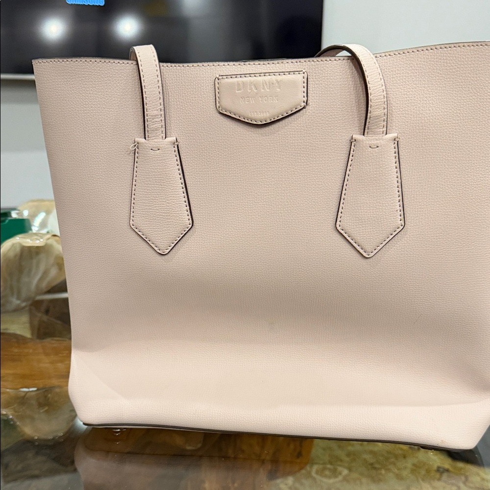 DKNY Blush Pink Leather Tote Bag